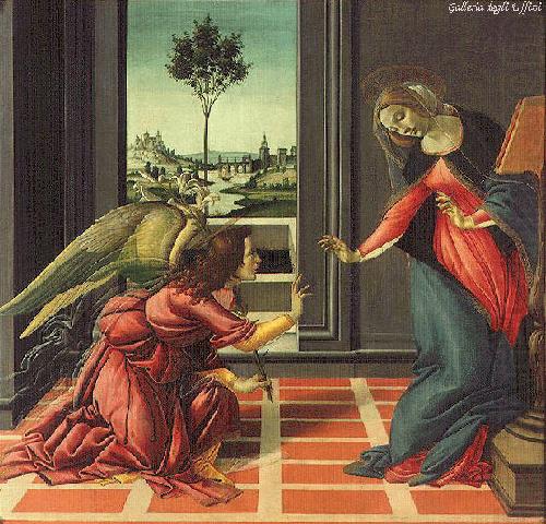 BOTTICELLI, Sandro The Annunciation gfhfghgf china oil painting image